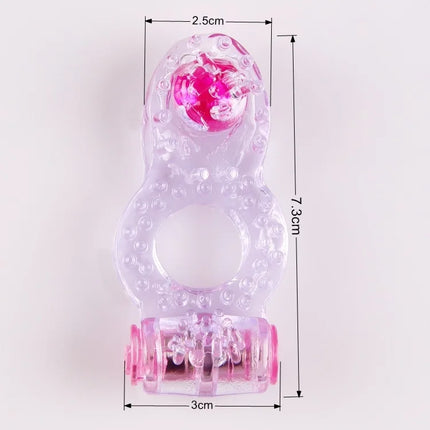 longer-lasting ring sex vibrator stronger erection tingling additional stimulation finger rings bullet Vibrating Love Ring