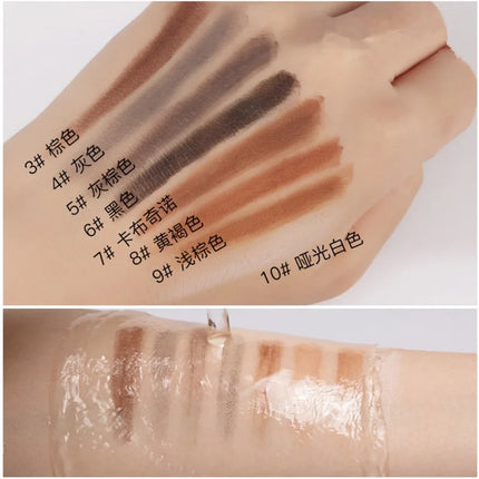 White Eyebrow Pencil Cosmetic pen Brush for eyeshadow Natural Long-Lasting Brows Tint waterproof eye brow makeup set beauty
