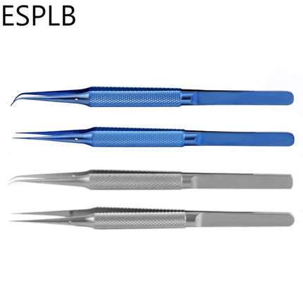 Titanium Alloy/Stainless Steel Tweezers Precision Fly Line 0.15mm Fingerprint Electronic Components Straight/Curved Tip Tweezers
