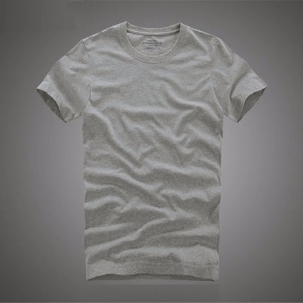 Men Tshirt 100% Cotton Solid Color O-Neck Short Sleeve T shirt Male High Quality Tops Soft Clothing