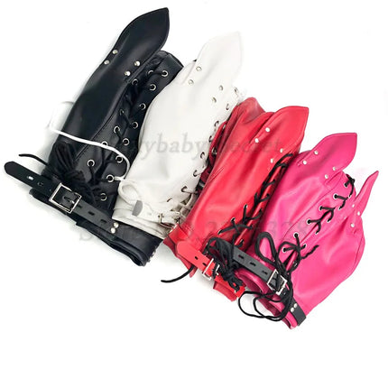 PU Leather Dog Headgear BDSM Bondage Mask Full Head Harness Fetish Blindfold Zipper Sex Slave Head Hood Sex Toys For Couples