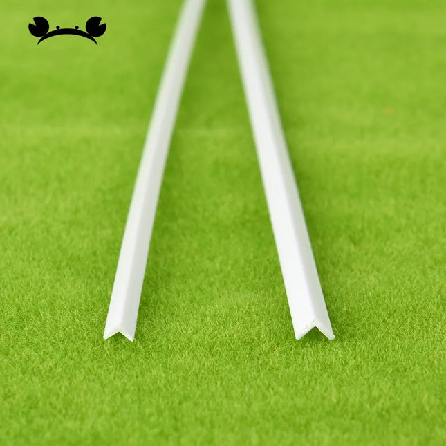 5pcs/lot L-shape Plastic Profile Angle Rod ABS Stick Construction Rod Corner Profile Model Building Kits Architecture Material
