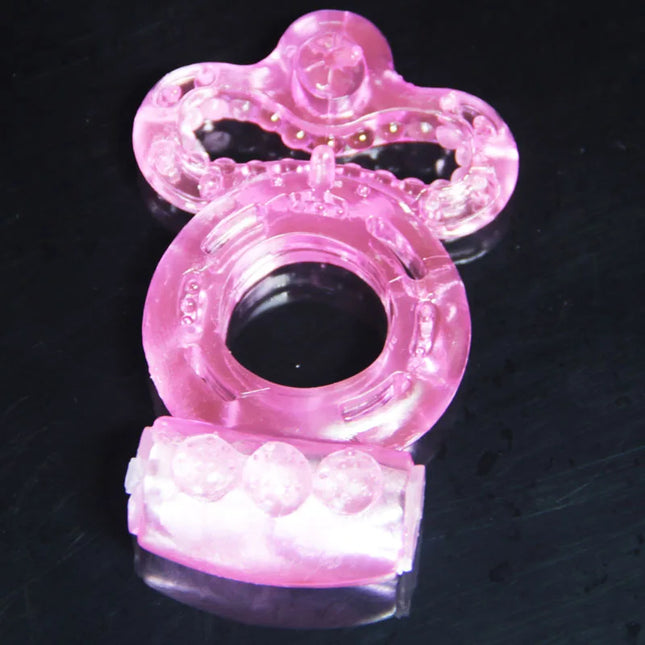lasting ring triple vibrator waterproof clitoris massager masturbation vibrating cockring delay ejaculation vibe sex toys for man