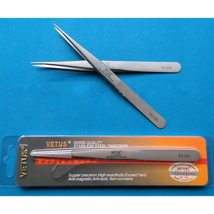 VETUS 6A-SA Eyelash Tweezers Stainless Steel Anti-static 3D/6D Volume Eyelash Extension Best Quality Fan Tweezer