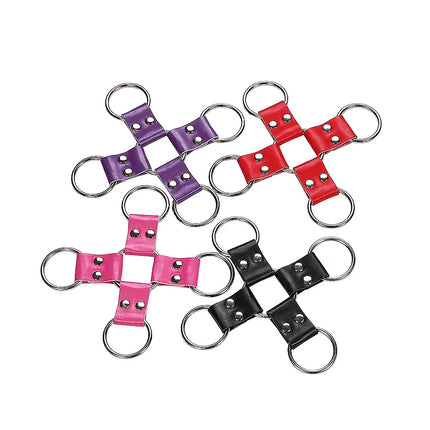 BDSM Cross buckle Tied shackles sex toys leather sex products Handcuffs o-ring steel handcuffs for sex adult sex games
