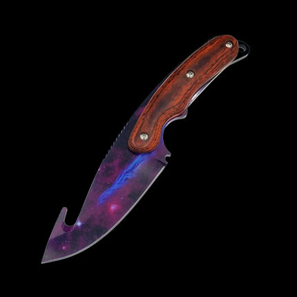 Real CS GO Counter Strike Tactical Straight Hunting Gut Knifes  Camping Sheath Survival Tiger Tooth