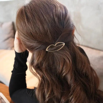 Fashion Metal Leaf Hair Clip Barrettes Hairpin Barrette Hair Claws Women Girls Trend Charm Moon Round Triangle