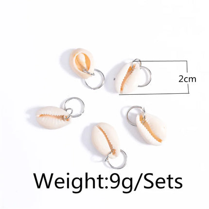 SOHOT New Arrived Set Circle Shell Cross Pendant Women Hairwear Dreadlocks Locs Headbands Hair Clips Ornaments Gift