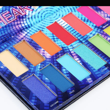 De'lanci glow matte High pigmented, beauty bomb,eye shadow palette with 16 colors of neon pigment,, color cosmetics, makeup set