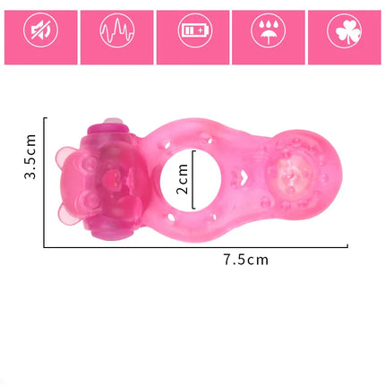 longer-lasting ring sex vibrator stronger erection tingling additional stimulation finger rings bullet Vibrating Love Ring