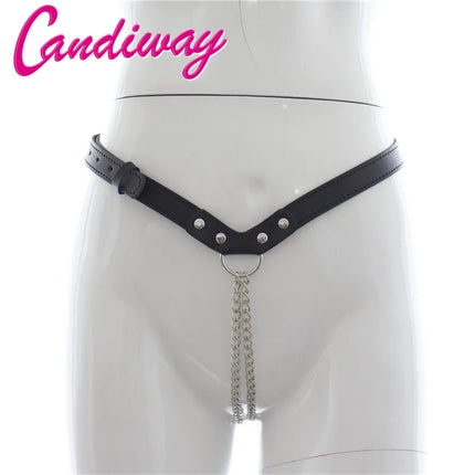 chastity belt Leather female SEXY GString restraint bondage panty flirting Thong Erotic women couples adult sex game Teasing