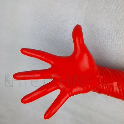 Chlorinated Unisex Latex Short Gloves Mittens Rubber Wrist Fetish Costumes