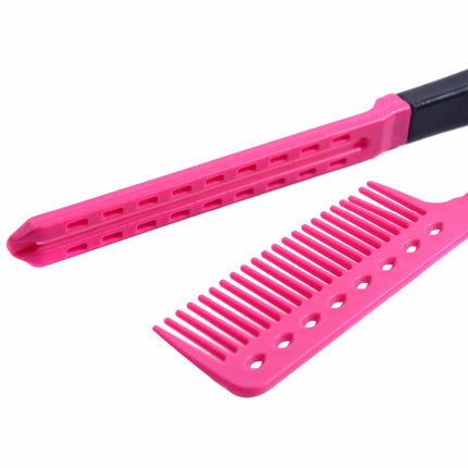 Hairdressing Straightening Comb Hair Straightener Brush Pro Salon Haircut DIY Barber Styling Tools Anti-static Comb