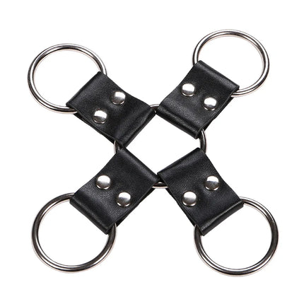 BDSM Cross buckle Tied shackles sex toys leather sex products Handcuffs o-ring steel handcuffs for sex adult sex games