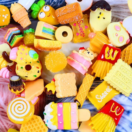 10pcs Slime Charms Simulation Candy Resin Plasticine Slime Accessories Beads Making Supplies For DIY Scrapbooking Crafts