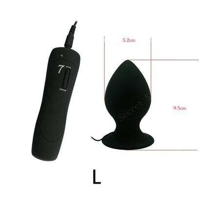 APHRDDISIA Big Size 7 Mode Vibrating Silicone Anal Butt Plug Suction Cup Vibrator For Men Women/Couples Erotic Toys