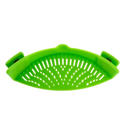 LMETJMA 6 Color Universal Clip on Strainer Adjustable Silicone Strain Pot   Strainer Colander For Pasta Fruit Vegetable JT-007