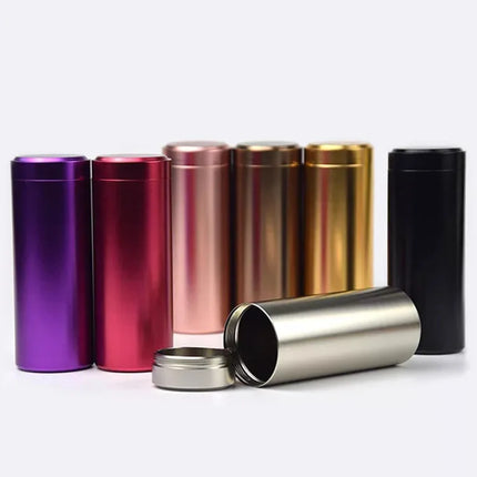 Slim Cigarette Aluminum Cigarette Box Sealed Waterproof Male And Female Portable Cylindrical Cigarette Case Cans 118mm*45mm