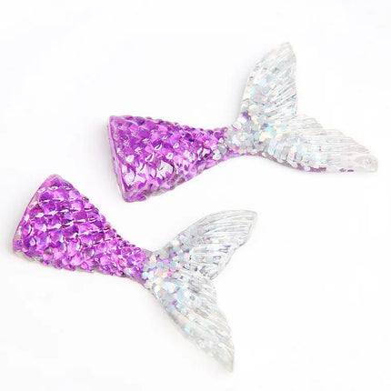 8pcs/Lot Slime Charms Mermaid Tail For DIY Cake Phone Decoration Sprinkles Toys Mud Polymer Clay Slime Supplies