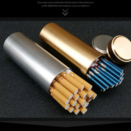Slim Cigarette Aluminum Cigarette Box Sealed Waterproof Male And Female Portable Cylindrical Cigarette Case Cans 118mm*45mm