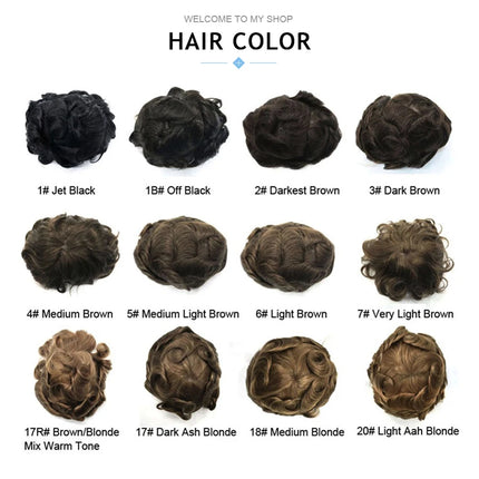 Thin Skin Base Human Hair Mens Wigs Skin Hair Replacement Mens Toupee