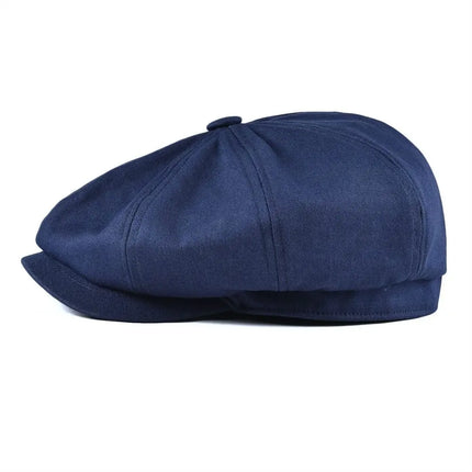 BOTVELA Newsboy Cap Men's Twill Cotton Hat 8 Panel Hat Baker Caps Retro Gatsby Hats Casual Brand Cap Cabbie Apple Beret for Male