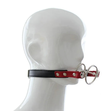 Deep Throat Double Round Mouth Flail Slave Mouth Bite Ring Gags Open Mouth Gag Stopper lock catch adult Sex Games product Toys
