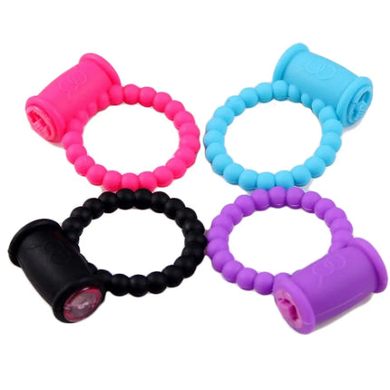 longer-lasting ring sex vibrator stronger erection tingling additional stimulation finger rings bullet Vibrating Love Ring
