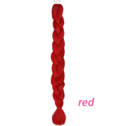 VERVES Braiding Hair Long 100 cm Folded Synthetic Jumbo Braids 165g/Piece Brown Black Pink Pure Color Braid Hair Extensions
