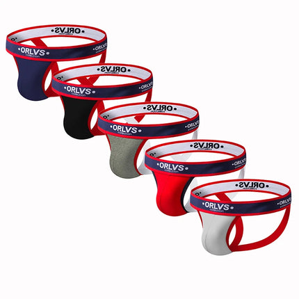 Mens Panties Sexy male Underwear Men Jockstrap Briefs Gay Slip Homme Cotton Underpants Thongs Strings  tanga Penis Pouch  Jocks