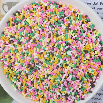 100g/bag Slime Filler Clay Sprinkles Filler Toys Accessories Candy Fake Cake Dessert Slices Decoration Heart Shape