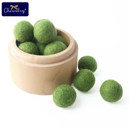 100PCS 20mm 100% Wool Felt Balls DIY Balls Hanging Accessories Candy Color Pom Pom Ball For Kids Party Crafts Children's Toys