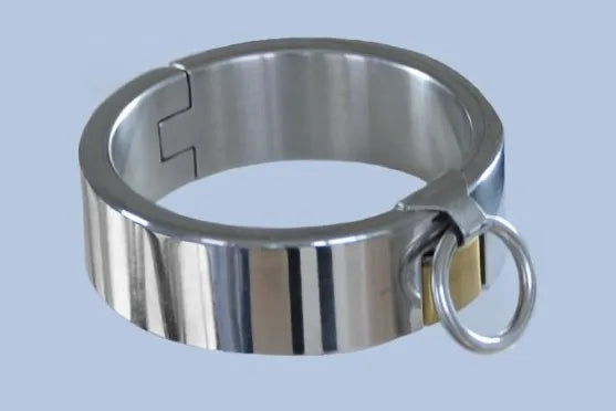 Stainless Steel Bondage Bangle Oval Anklet Fetter Metal Shackles Ankle Cuff Restraint Lock Adult BDSM Sex Toy For Male Female