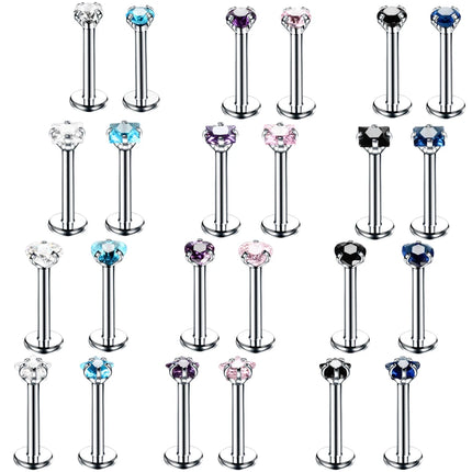 1Pc Stainless Steel Labret Lip Bar Rings Ear Stud Piercings Wholesale Labret Piercing Monore Ring Barbell Piercing Body Jewelry