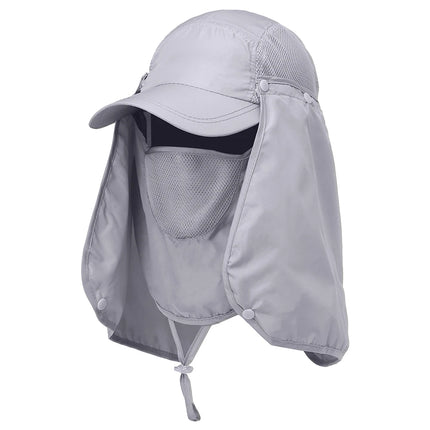 Fishing Hat Outdoor Sport Hiking Visor Hat UV Protection Face Neck Cover Fishing Sun Protection Cap Breathable Quick-drying Hat
