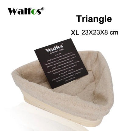 WALFOS Natural Rattan Fermentation Wicker Basket Dough Basket Baguette French Bread Basket Mass Fermentation Baskets Banneton