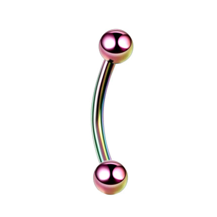 G23 Titanium Epoxy Curved Barbells Eyebrow Rings Piercing Curved Bar Banana Eyebrow Ear Cartilage Tragus Body Piercing Jewelry