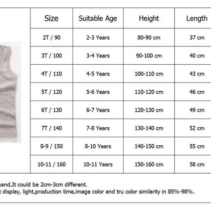 2-11Y Kids Baby Boys Vests T-shirts Children Summer Vest Top Outfit Kid Boy Girl Solid Tops Clothes Cotton Tees Black Playsuits