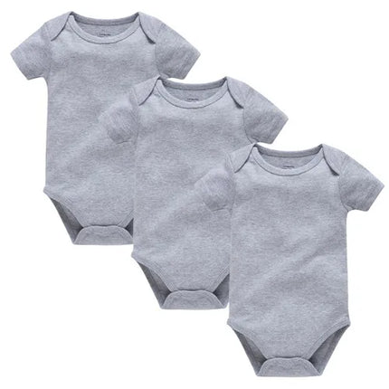 Kavkas 3PCS 5PCS Baby Boys Girls Clothes Solid White Short Sleeve Cotton Baby Bodysuits body bebe 0-24 months Newborn Jumpsuit