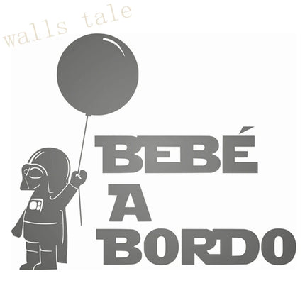 Spanish Version Baby On Board Car Stickers - BEBE A BORDO Vinyl Decal Sticker Coche