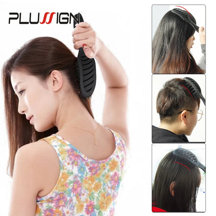 Plussign Curly Hair Brush White Afro Comb Black Detangle Magic Hair Comb Hairdressing Tool Bristle Brush For Salon And Home Use