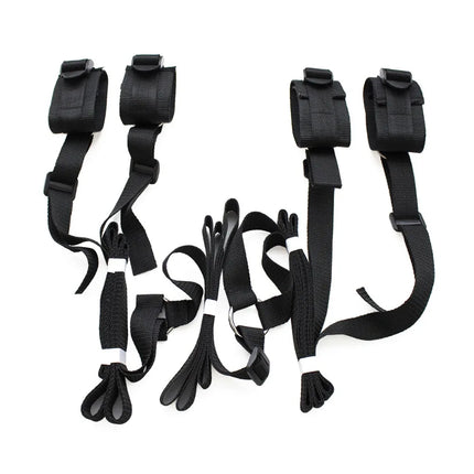 Bedroom Bondage Boutique Adjustable Belt Under Mattress Sex Toys for Couples SM Bed Fetish Restraint,Wrists 4 Ankle Cuffs