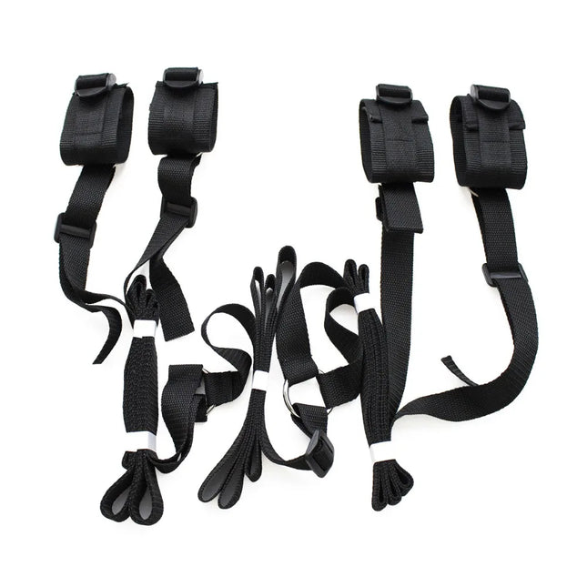 Bedroom Bondage Boutique Adjustable Belt Under Mattress Sex Toys for Couples SM Bed Fetish Restraint,Wrists 4 Ankle Cuffs