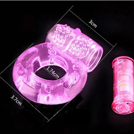 longer-lasting ring sex vibrator stronger erection tingling additional stimulation finger rings bullet Vibrating Love Ring