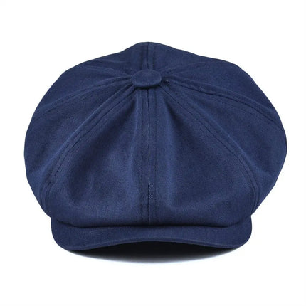 BOTVELA Newsboy Cap Men's Twill Cotton Hat 8 Panel Hat Baker Caps Retro Gatsby Hats Casual Brand Cap Cabbie Apple Beret for Male