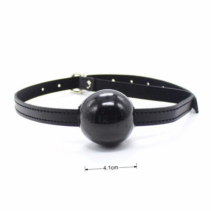 Leather Strap-on Gag BDSM Silicone Bite Ball Mouth Slave Oral Fixation Mouth Stuffed Adult Games For Couples Flirting Sex Toys