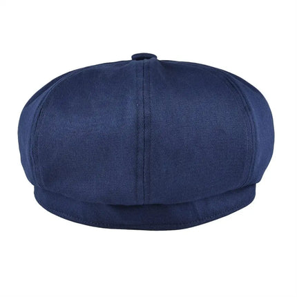 BOTVELA Newsboy Cap Men's Twill Cotton Hat 8 Panel Hat Baker Caps Retro Gatsby Hats Casual Brand Cap Cabbie Apple Beret for Male