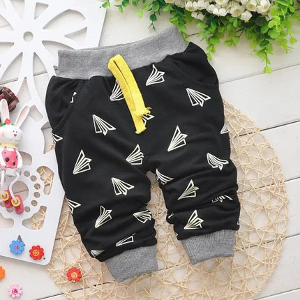 2024 New Baby Pants Cotton Spring Hot Sale 0-2 years Cartoon Baby Boy Girls Pants Kids Harem Pants