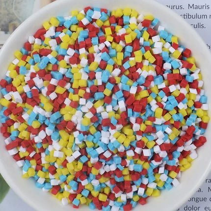 100g/bag Slime Filler Clay Sprinkles Filler Toys Accessories Candy Fake Cake Dessert Slices Decoration Heart Shape