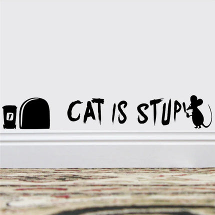 Funny Mouse Hole Wall Stickers Kitchen Bedroom Baseboard Home Decoration 3d Vinyl Wall Decals Diy Cartoon Rat Animal Mural Art